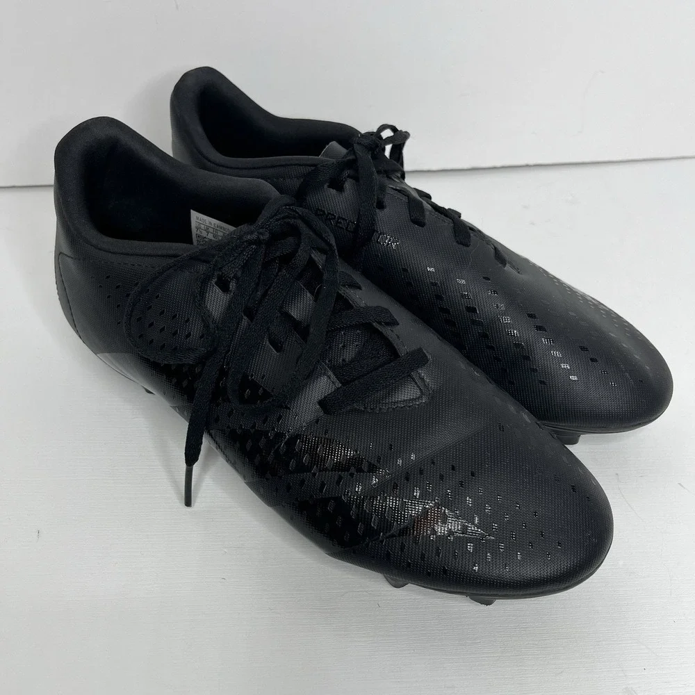 Adidas Predator Accuracy .4 Men's Size 7.5 Black Soccer Cleats (#C4-E6)